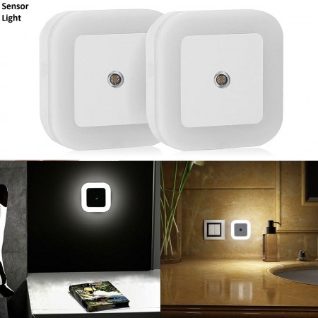 Auto On/Off Mini Wall LED Night Light Bedroom Nightlight