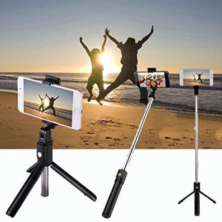 K07 Mobile Phone Bluetooth Selfie Stick With Tripod Integrated Multi-Function Mini Photo Live Artifact Universal