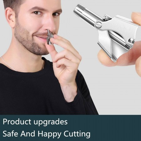 Manual Nose Ear Hair Trimmer (No Batteries Required)