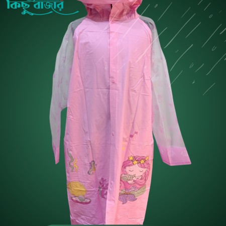 (7-9YL) Kids Premium Raincoat 13 (Light Pink Color)