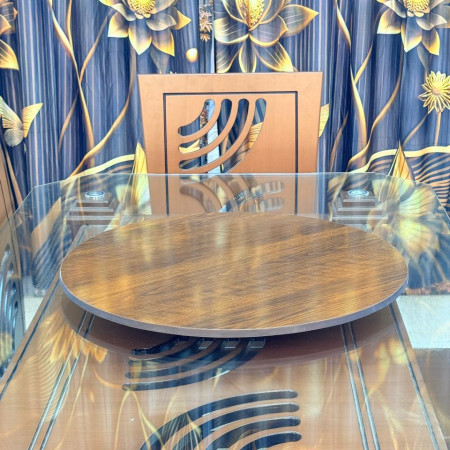 ডাবল লেয়ার ৩৬০° ঘূর্ণায়মান সার্ভিং ট্রে [ China Inspire] কফি কালার