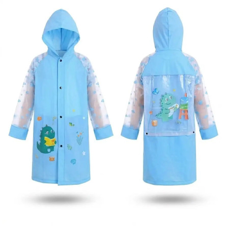 (13-14Y) Kids Premium Raincoat 04 (Blue Color)