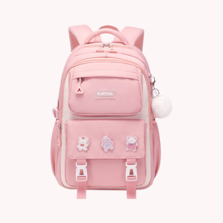 School Backpack Pink Color
